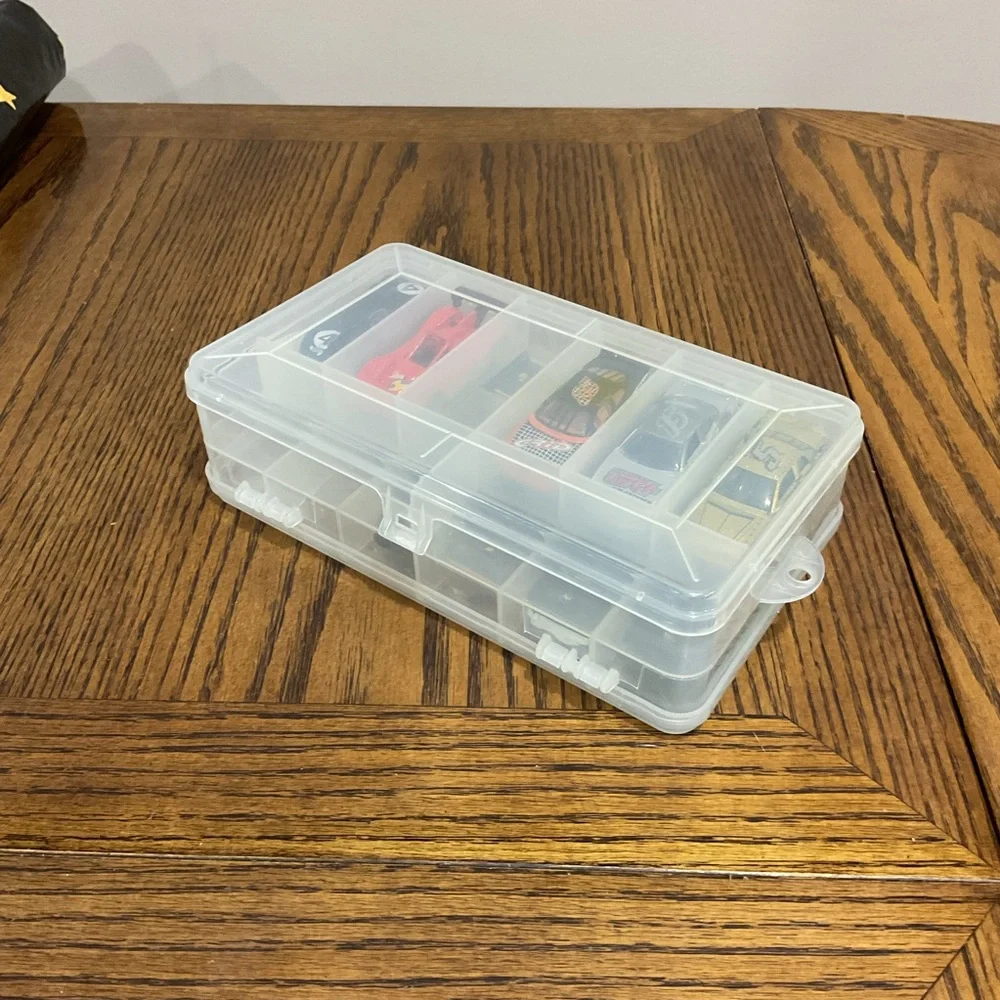 Set of 12 Die-Cast Toy Cars in 2 sided Storage Case